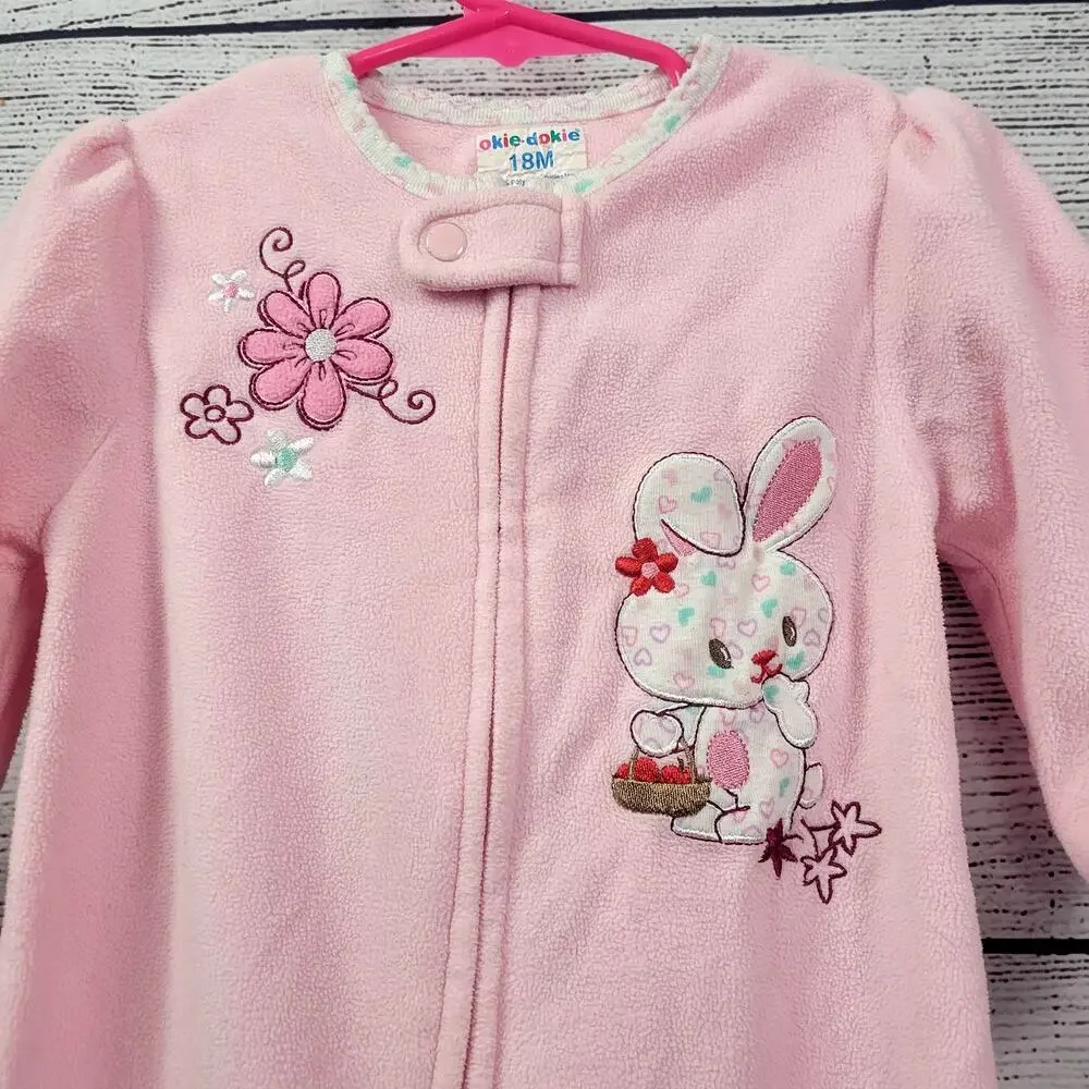 okie-dokie  Fleece Sleeper‎ Size 18mo NWOT